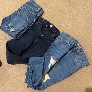 Topshop Jamie Blue Denim Skinny Jeans Trio